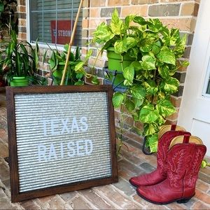 Texas Raised Sign